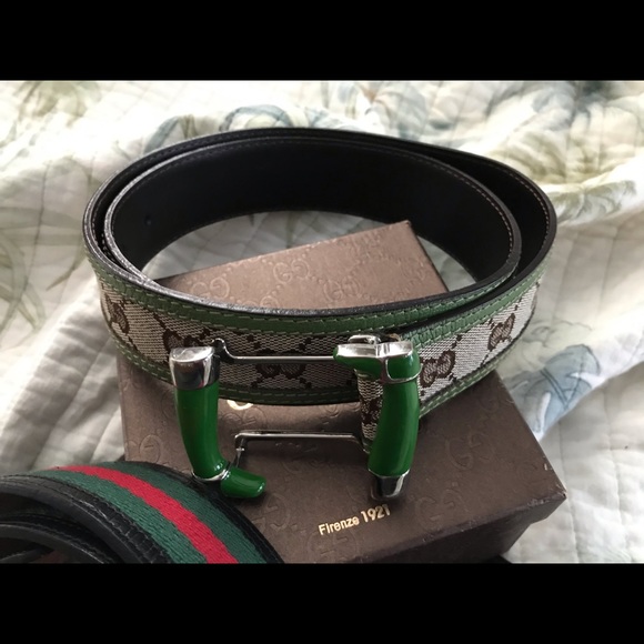 Gucci green belt - Picture 1 of 3